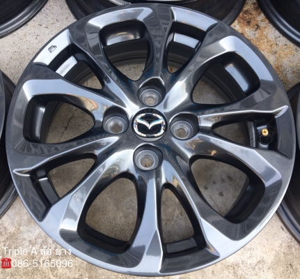 ล้อแม็กป้ายแดง Mazda 2 สีดำ ขอบ 15