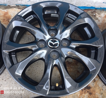 ล้อแม็กป้ายแดง Mazda 2 สีดำ ขอบ 15