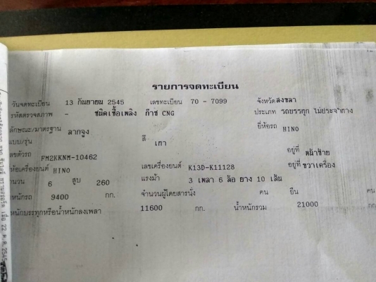 สิบล้อหัวลาก HINO 2K รถปี 45 รถสวยประวัติดี ไม่เคยชนหนัก ราคาต่อรองได้.