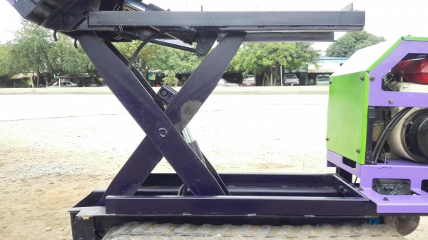 รถดัมพ์เอ็กซ์ลิฟท์ตีนตะขาบเก่าญี่ปุ่น YANMAR JAPAN เบนซิน 6.5 HP ยกได้ 650 kg พร้อมระบบส่งกำลังไฮดรอลิคแยก 2 ตอน