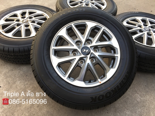 ล้อแม็กพร้อมยางใหม่ป้ายแดง ฮุนได H1 2018 รุ่นใหม่ล่าสุด ขอบ 16 Hankook 215-70-16 ปี 18 สวยกริ๊บ