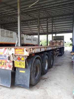 HINO s 500 FM1AKLA 344 แรง ปี 57 หัวลากพร้อมหางพื้นเรียบ 3 เพลา อู่ RCK รุ่งเจริญปี 55 รถสวยเดิมๆ ยางดีทุกเส้น หัวบางเดิมไม่เคยทำสี  เครื่อง/เกียร์/เฟืองท้าย ช่วงล่าง 89\% อ่างเนียม ท่อ S ทะเบียนพร้อม