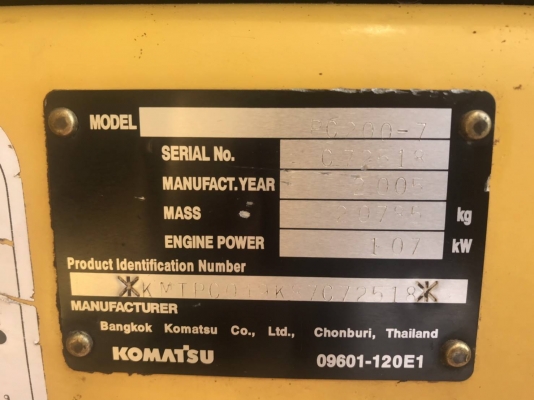 ขาย 1,100,000 KOMATSU pc 200-7 เล่มทะเบียน ไฟฟ้าครบ เครื่องดี ปั้มแรง เอวแน่น ช่วงล่าง รอนเลอร์มีแตก รถสวยพร้อมใช้เอกสารพร้อมโอน รถอยู่ เพชรบูรณ์ 064-191-1112 ขาย 1,100,000 KOMATSU pc 200-7 เล่มทะเบียน ไฟฟ้าครบ เครื่องดี ปั้มแรง เอวแน่น ช่วงล่าง รอนเลอร์มีแตก รถสวยพร้อมใช้เอกสารพร้อมโอน รถอยู่ เพชรบูรณ์ 064-191-1112