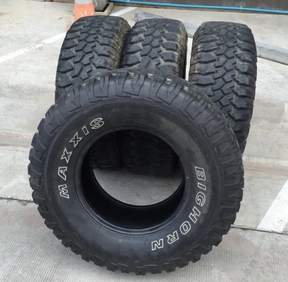 ขาย ยางMaxxis Bighorn MT 285/75/16 ดอกเต็มมากหนาๆทุกเส้น ไม่เคยปะ สภาพดี 4เส้น