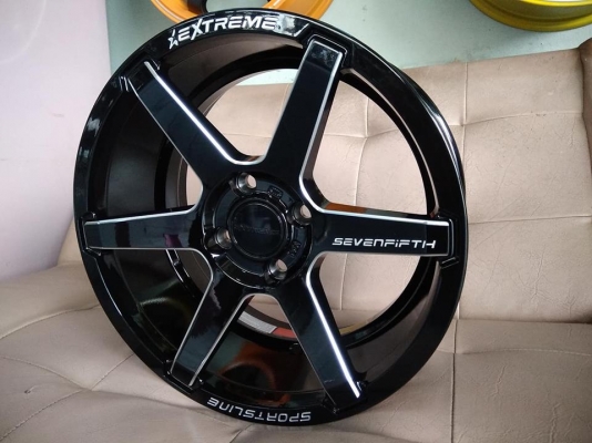 แม็กใหม่ขอบ 15 สีดำมิลลิ่งก้าน ราคาถูก ซื้อพร้อมยางของแถมครบชุดแต่ง