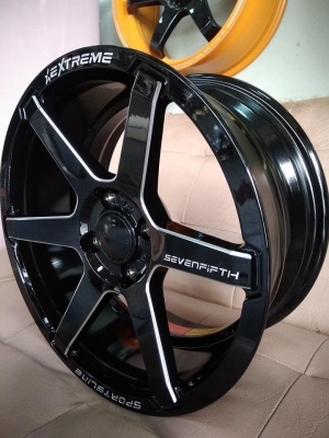 แม็กใหม่ขอบ 15 สีดำมิลลิ่งก้าน ราคาถูก ซื้อพร้อมยางของแถมครบชุดแต่ง