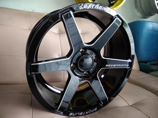 แม็กใหม่ขอบ 15 สีดำมิลลิ่งก้าน ราคาถูก ซื้อพร้อมยางของแถมครบชุดแต่ง