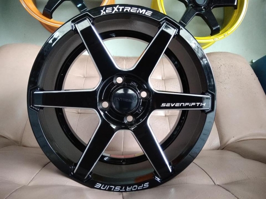 แม็กใหม่ขอบ 15 สีดำมิลลิ่งก้าน ราคาถูก ซื้อพร้อมยางของแถมครบชุดแต่ง