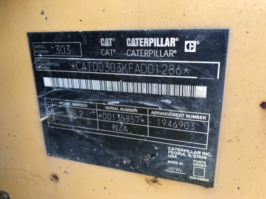 CAT 303SR สภาพสวย นำเข้าจากญี่ปุ่น