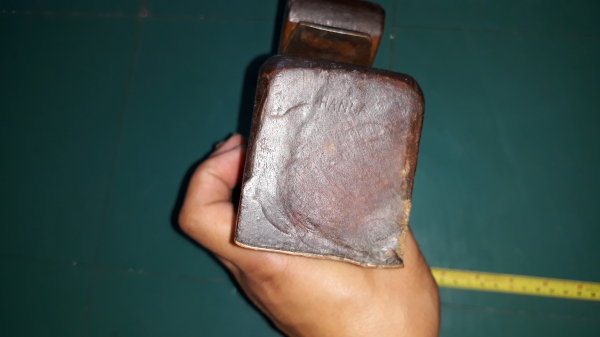 ขายกบไสไม้ฝรั่งHANNA ขนาดใบกบ1 1/2&quot; หน้าฉาบแผ่นทองแดงงานเก่าๆยุโรป