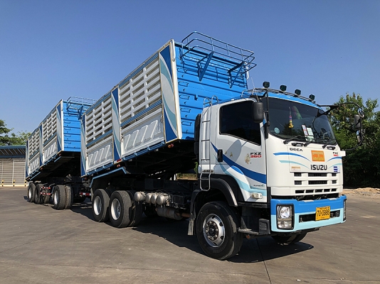 ฝากขายรถพ่วง DECA 360 ดั้มพ์สามมิตร คอกสูง รถโรงสี วิ่งข้าวอย่างเดียว สวยกริ๊ป เดิมๆ โทร 081-962-4544