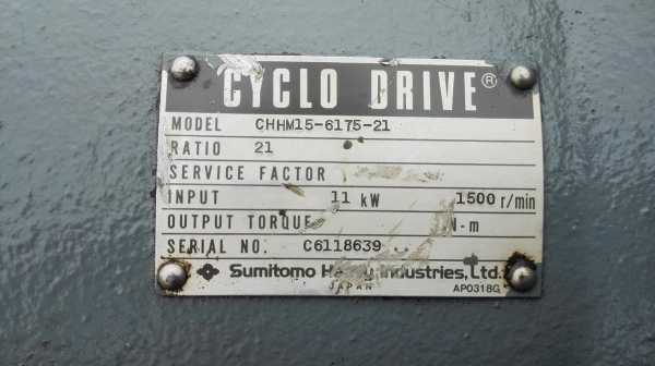 มอเตอร์เกียร์ญี่ปุ่น SUMITOMO JAPAN ขนาด 15 HP ทด 1:21 (70rpm) 380V สภาพสวยวิ่งนิ่มพร้อมใช้งาน มอเตอร์เกียร์ญี่ปุ่น SUMITOMO JAPAN ขนาด 15 HP ทด 1:21 (70rpm) 380V สภาพสวยวิ่งนิ่มพร้อมใช้งาน