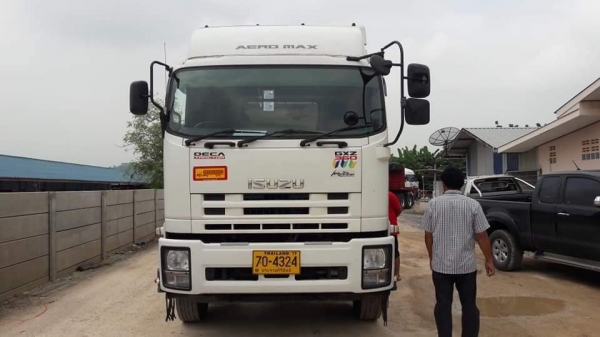 Isuzu 360 แรง ปี 56 สิบล้อหัวลากพร้อมหางพนัส 3 เพลาพื้นเรียบ ปี 49 รถเดิมสภาพนางฟ้า พร้อมใช้งาน