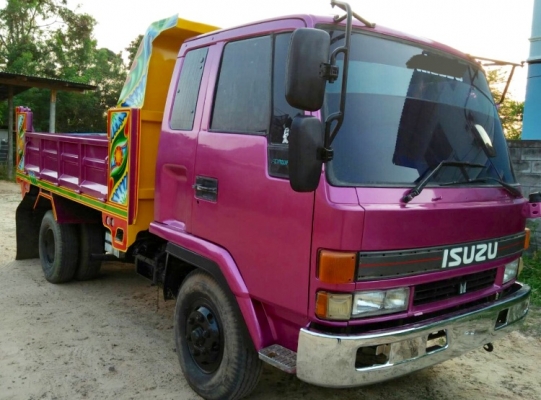 ISUZU ROCKY FRR 195 HP 6HE1 หกล้อดั๊มพ์ เครื่องแรงดีมากครับไม่มีเยิ้ม หัวเก๋งบางเดิมภายในเก๋งสวยครบ 