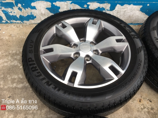 ล้อแม็ก Ford Everest ขอบ 20 พร้อมยาง 265-50-20 Goodyear ปี 17 ดอกยางเต็มๆทุกเส้น