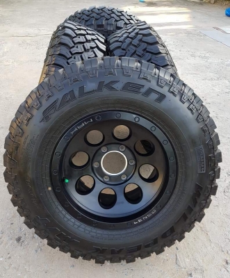 ขายล้อ LENSO MAX1 ขอบ 16" กว้าง 9" ออฟ 0 พร้อมยาง Mud 265/75/16 ปี 17 สวยๆ