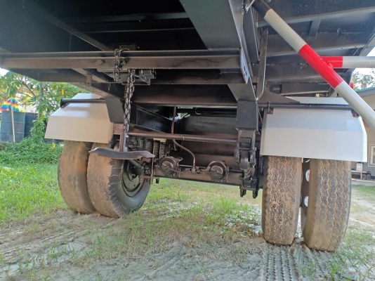 ลูกพ่วงดัมพ์มิเนียม สองเพลา ปี 33 ช่วงยาว 6 เมตร สูง 1.50 เมตร ยาง 90\% ทะเบียนพร้อม