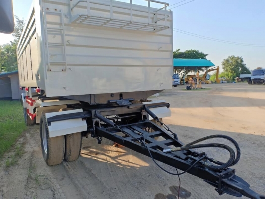 ลูกพ่วงดัมพ์มิเนียม สองเพลา ปี 33 ช่วงยาว 6 เมตร สูง 1.50 เมตร ยาง 90\% ทะเบียนพร้อม