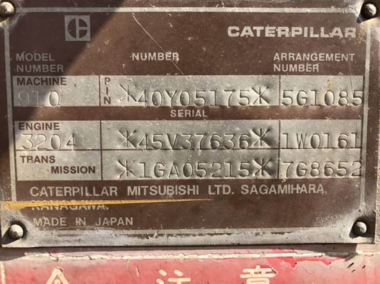 ขาย 395,000 บาท CATTERPILAR 910 ชีเรียล 40Y05175 เครื่อง ฟิตใหม่ ดี เกียร์ดี ระบบไฮโดรลิกพร้อม สภาพพร้อมใช้  รถอยู่  นครปฐม โทร 0610710295  สนใจ รายการสินค้า อื่นๆ ที่ เว็ปไชค์ Truck2Hand https://www.truck2hand.com/index.php?actions=content/search&amp;mem