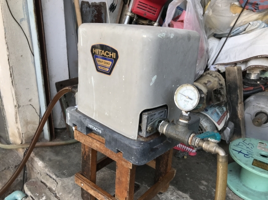ขายปั๊มน้ำอัตโนมัติแรงดันคงที่ Hitachi 125W สภาพสวยเดิมๆ หมุนนิ่ม ตรวจเช็คแรงดันเรียบร้อย ไม่มีรั่วซึม พร้อมใช้งาน