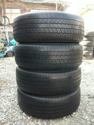 ขายยาง 225/65R17 DUNLOP ปี16 ดอกยางเต็มสดเท่ากันไม่แตกลายงาไม่ร้าวไม่กินข้าง ชุดละ 2900 บาท พร้อมใส่