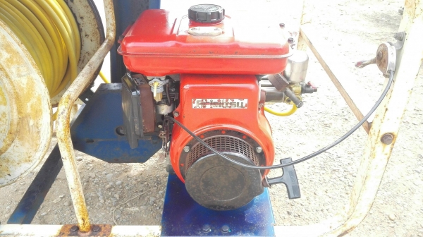 เครื่องปั้มฉีดน้ำเก่าญี่ปุ่น ARIMITSU JAPAN เครื่องเบนซิน KAWASAKI FG 200 G-X ขนาด 5 HP