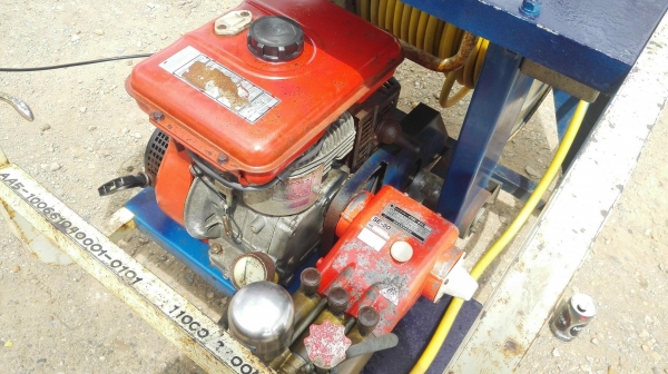 เครื่องปั้มฉีดน้ำเก่าญี่ปุ่น ARIMITSU JAPAN เครื่องเบนซิน KAWASAKI FG 200 G-X ขนาด 5 HP