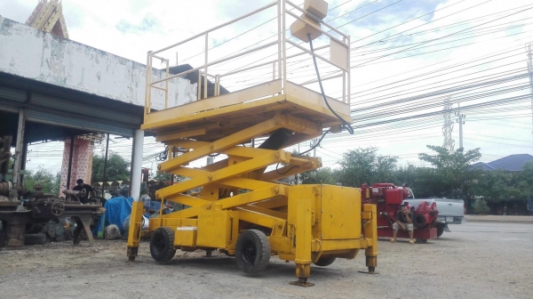 เอ็กลิฟท์ขากรรไกรเก่าญี่ปุ่น Made in JAPAN ยกสูง 6.2 m ถาด 130x250 cm รองรับน้ำหนัก 500 kg