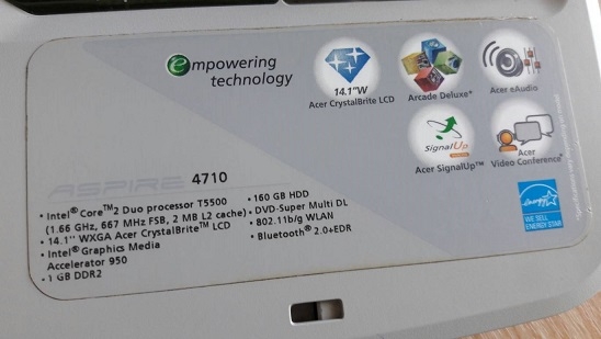 ขายโน๊ตบุ๊ค acer aspire 4710