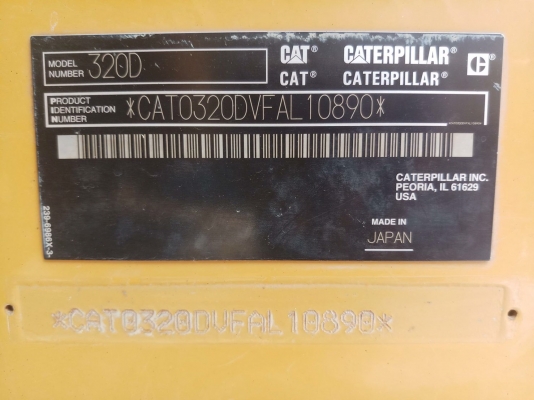 แบคโฮCat320D ซีเรี่ยนสูง เอกสารเล่ม รถสวยพร้อมใช้