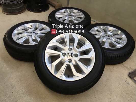 ล้อแม็กใหม่ยกห้าง Honda New JAZZ ขอบ 15 พร้อมยางป้ายแดง GoodYear 175-65-15 ปี 18 สวยกริ๊บ