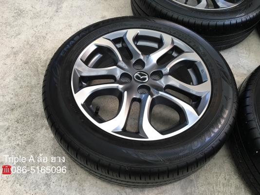ล้อแม็ก Mazda 2 ตัวท๊อป ขอบ 16 พร้อมยาง Dunlop 185-60-16 ปลายปี 17 สภาพดี ดอกหนาปึก