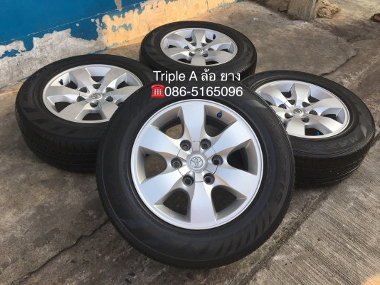 ล้อแม็ก Toyota Vigo Champ ขอบ 16 พร้อมยาง 215-65-16 ปลายปี 16 แม็กสภาพดี ดอกยางหนา