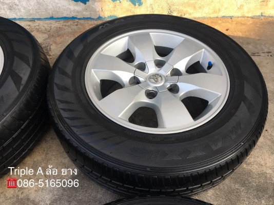 ล้อแม็ก Toyota Vigo Champ ขอบ 16 พร้อมยาง 215-65-16 ปลายปี 16 แม็กสภาพดี ดอกยางหนา