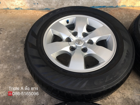 ล้อแม็ก Toyota Vigo Champ ขอบ 16 พร้อมยาง 215-65-16 ปลายปี 16 แม็กสภาพดี ดอกยางหนา