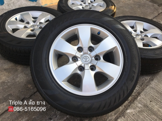 ล้อแม็ก Toyota Vigo Champ ขอบ 16 พร้อมยาง 215-65-16 ปลายปี 16 แม็กสภาพดี ดอกยางหนา