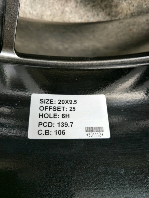 ขอบ20นิ้ว6รู หน้า8.5ตื้น  หลัง9.5ลึก ชุดนี้ลดราคาเหลือ 7900 บาท