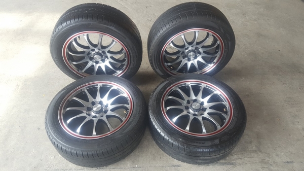 ล้อมือ2 FORCE ขอบ15 4รู100-114 ยาง185/55/15  4 ล้อ