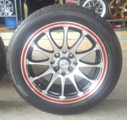 ล้อมือ2 FORCE ขอบ15 4รู100-114 ยาง185/55/15  4 ล้อ