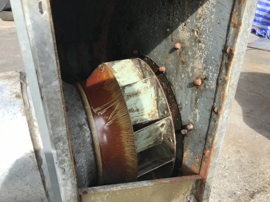 ขายพัดลมโบลเวอร์ดูดฝุ่น-ดูดอากาศ Kruger 3HP. 380V สภาพสวย หมุนนิ่ม พร้อมใช้งาน