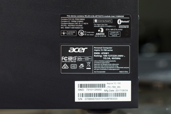 คอมพ์ชุด ACER TC780 Core i3-7100 3.9GHz Ram 4GB HDD 1 TB มีการ์ดจอ GT720 ประกันศูนย์ถึง 29-9-2020