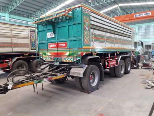 ลูกพ่วงกระบะดัมพ์มิเนียม 3 เพลา ยาว 6.50 เมตร ปี 61 ของใหม่ยังไม่ได้ใช้งาน