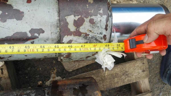 กระบอกไฮดรอลิค ขนาดยาว 120 cm แกนโต 4&rdquo;(100mm) เข้ามา 1 คู่ สภาพสวยพร้อมใช้