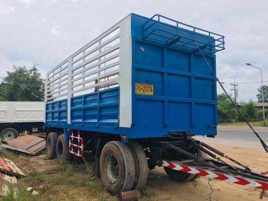 ลูกพ่วงสามมิตร ไม่ดัมพ์สามเพลา ช่วงยาว 7 เมตร ปี 55 ยางดี พร้อมใช้งาน ทะเบียนพร้อม