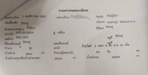 หางพื้นเรียบ 3 เพลา อู่PANUS ปี60 ยางดีทุกเส้น พื้นสวย ผ่อนไปแล้ว 13 งวด เหลือ 47 งวดๆ งวดละ 9,046 บาท ไฟแนนซ์ราชธานี