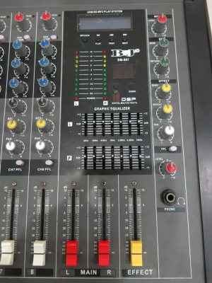 เพาเวอร์มิกเซอร์ BJ 8 CH รุ่น DM807 สภาพใหม่ เสียบ USB