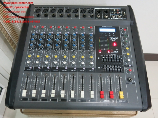 เพาเวอร์มิกเซอร์ BJ 8 CH รุ่น DM807 สภาพใหม่ เสียบ USB