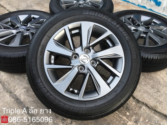 ล้อแม็ก Nissan Almera Sportech ขอบ 15 พร้อมยาง Bridgestone B250  185-65-15 ปลายปี 17 แม็กสวย สภาพดี