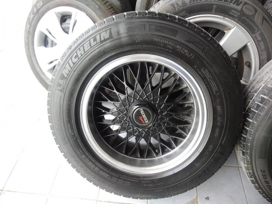 แม็กขอบ 15 พร้อมยางมิชลิน ใส่รถกระบะ รถตู้ 6 รู ราคาถูก