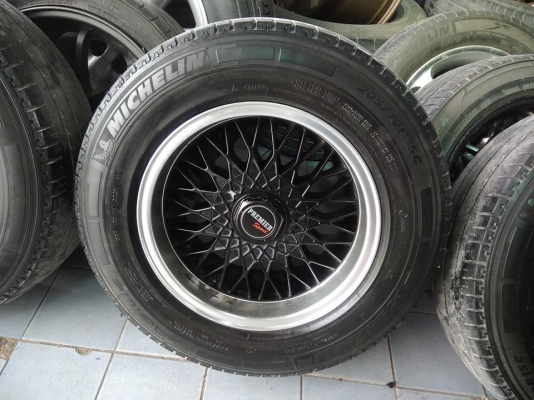 แม็กขอบ 15 พร้อมยางมิชลิน ใส่รถกระบะ รถตู้ 6 รู ราคาถูก